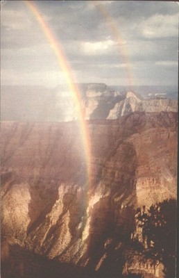 1966 Grand Canyon North Rim Regenbogen Postkarte Fronske Studio Hubert Lowman
