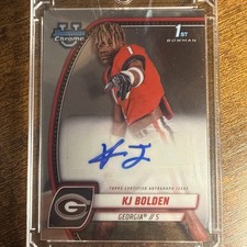 2024 Bowman University Chrome KJ Bolden Base Auto #PA-KBO