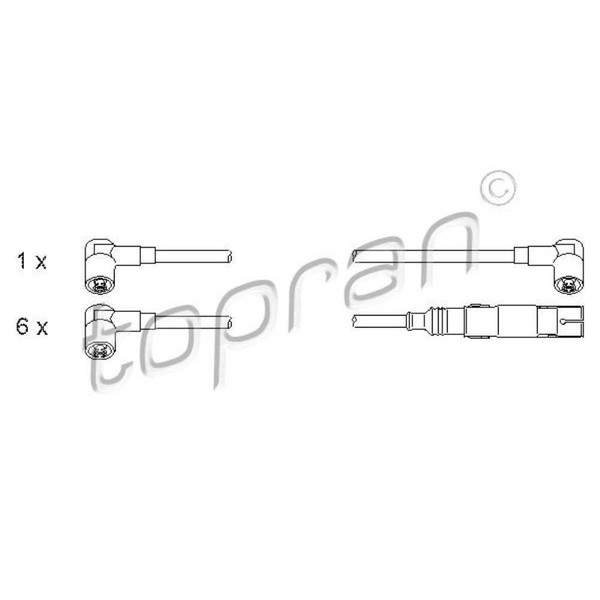 Topran ZüNdleitungssatz ZüNdkabel Passend FüR VW Golf III 2.8 VR6 Sharan-image