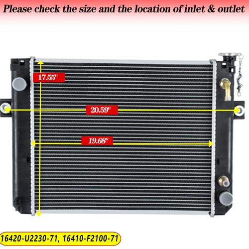 Radiator fits Toyota Forklift 8FDU20 8FDU25 1DZ 8FGU20 8FGU25 4Y 16420U223071 - Picture 2 of 10