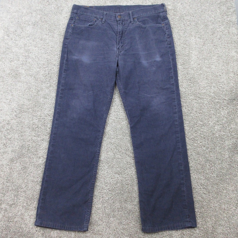 Levis 514 Regular Straight Mens Corduroy Pants 36x30 Faded Barn Blue Chore Work
