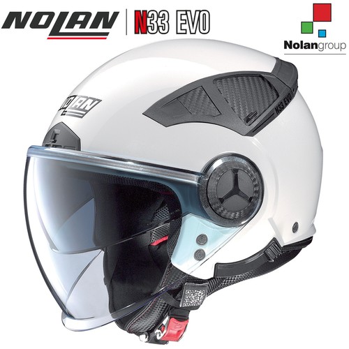 CASCO MOTO SCOOTER DEMI-JET NOLAN N33 N-33 EVO CLASSIC MONO BIANCO METAL  002 M | eBay