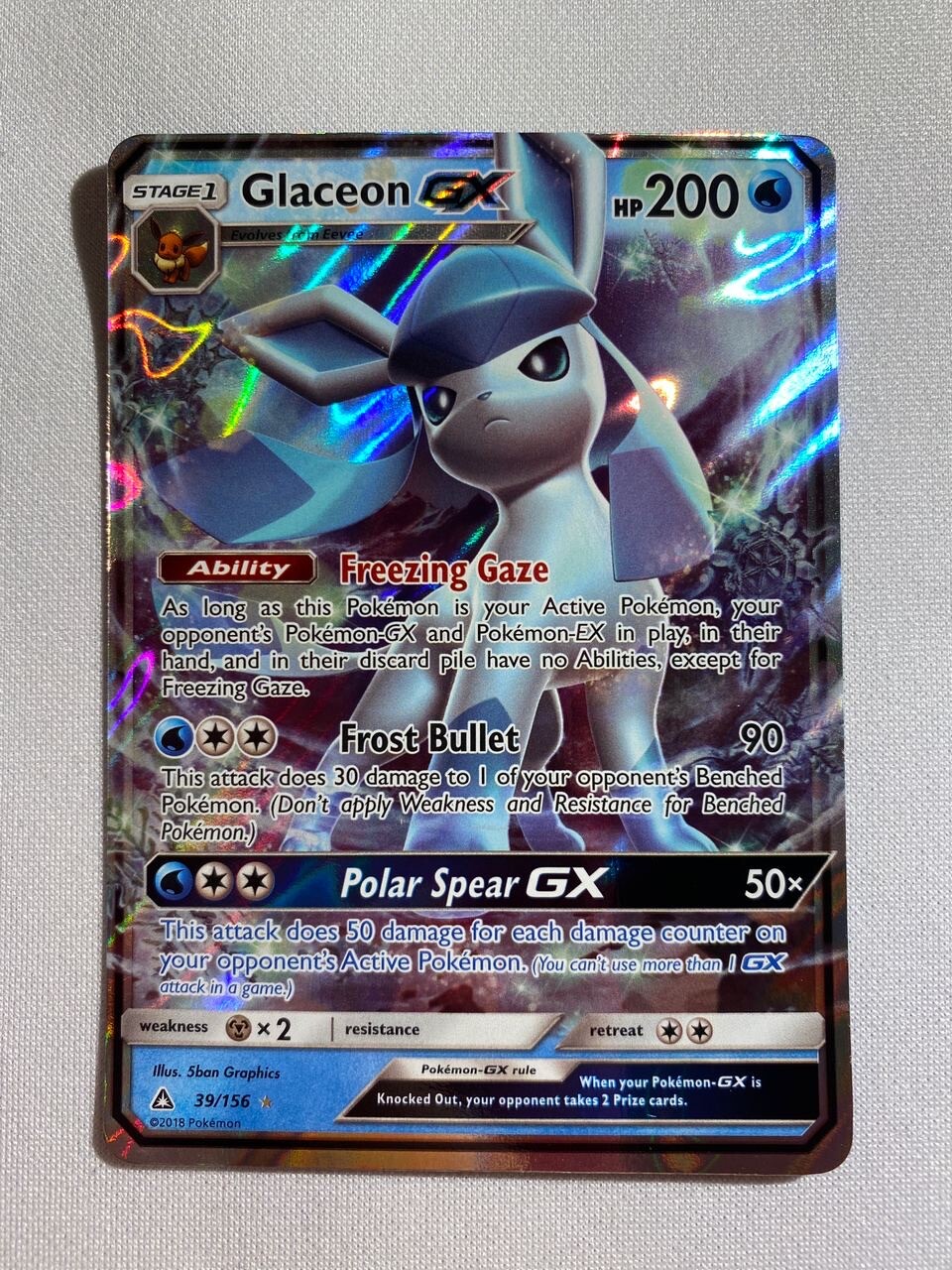 Glaceon GX - 39/156 Ultra Prism Pokemon TCG NM