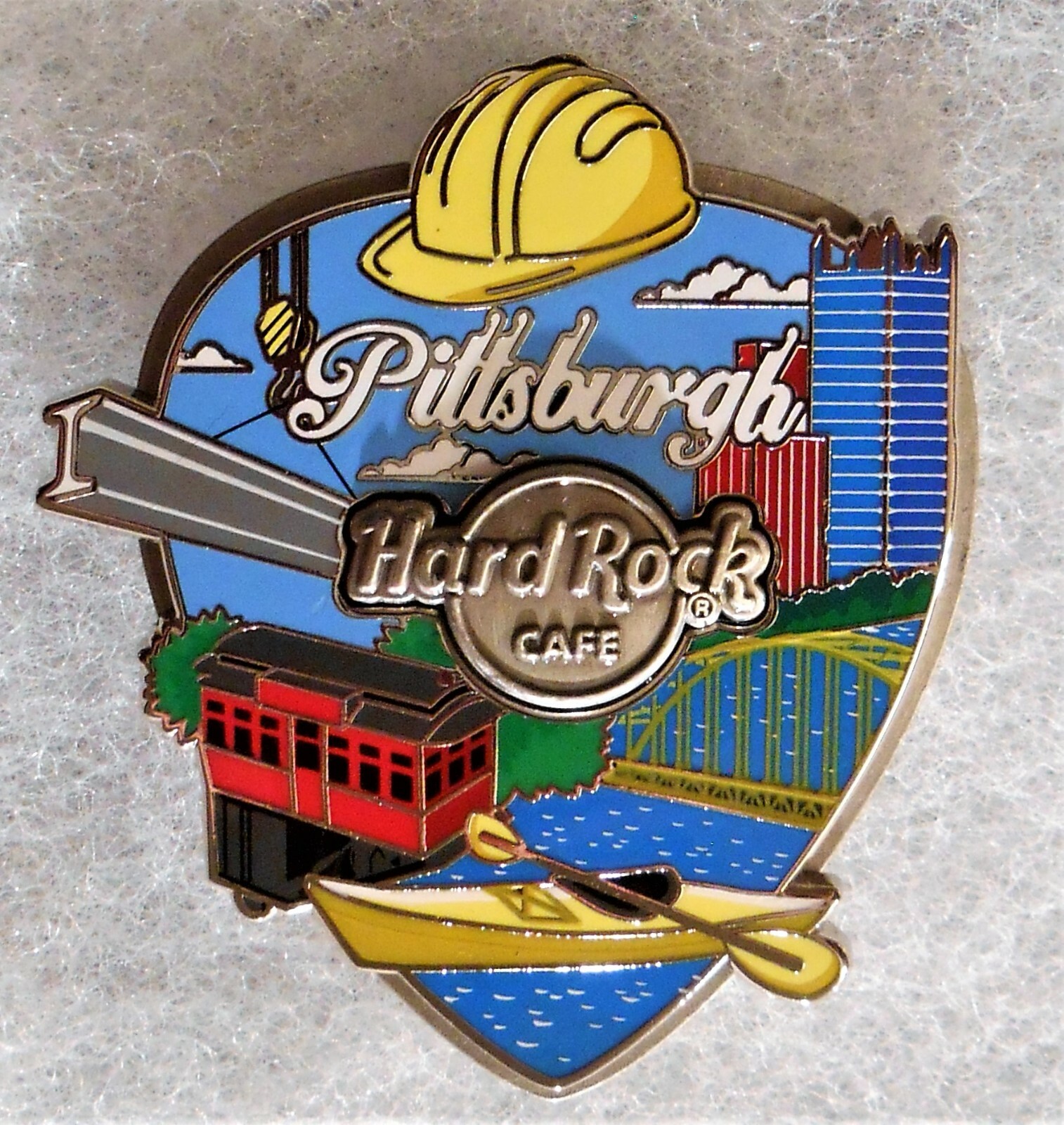 HARD ROCK CAFE PITTSBURGH 3D COLLAGE SERIES GUITAR PICK PIN # 619173