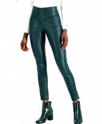 INC International Concepts Women's Faux-Leather Leggings Hunter