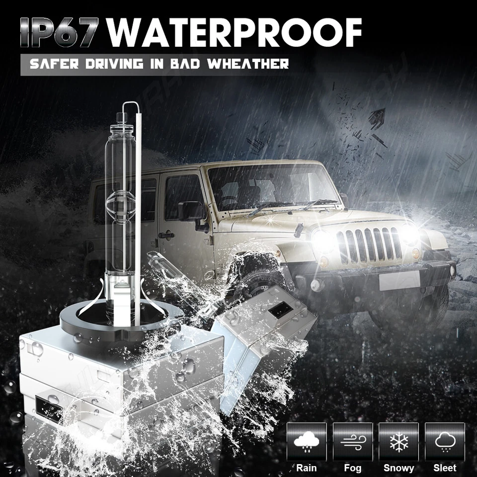 HID Xenon Headlight Bulbs For Jeep Grand Cherokee 2008-2012 2013 Low Beam Qty 2 - Image 4 of 4