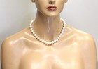 925 sterling silver fresh water pearl necklace 18" vintage estate 56.6g — photo 2