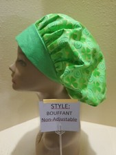 Clovers Metallic Outline St. Patrick's Women's Bouffant Surgical Scrub Hat/Cap