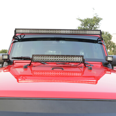 52inch LED Light Bar+ Pod Lights+ Mount Bracket for 07-18 Wrangler JK