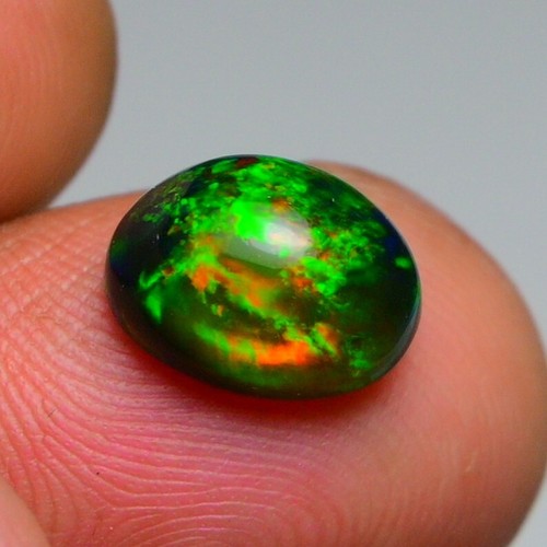 Black Opal Cabochon Oval 3.15 Cts , Stunning Play of Color! Perfect for Jewelry - 第 13/14 張圖片