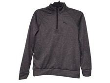 Puma Boys Long Sleeve Gray Quarter-Zip Pullover Shirt Size Large 14-16 