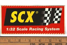 1 Vintage 3"x6" Heavy Duty SCX 1:32 Scale Slot Car Racing System System Sticker