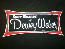 DEWEY WEBER SURFBOARDS CLASSIC  S/S LONG BOARD BEACH FIN CLOSE OUT T- SHIRT SALE
