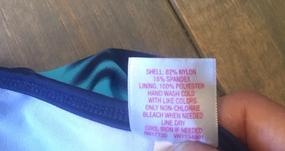 Nuevo con etiquetas Top de bikini halter multicolor azul/rosa Xhilaration para niñas talla: pequeño (6) Foto 4 de 4