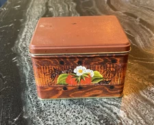 Vintage J.L. Clark Tin Canister 5x4x3