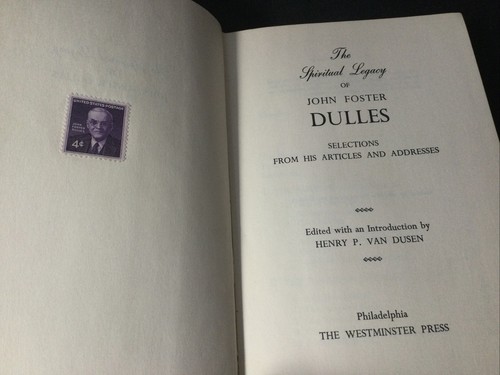 The Spiritual Legacy of John Foster Dulles - hardcover (1960) - Picture 4 of 9