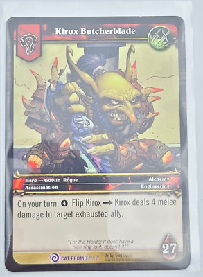 World of Warcraf -WOW TCG - CAT Promo Karte  2/2 - Kirox Butcherblade - Schurke