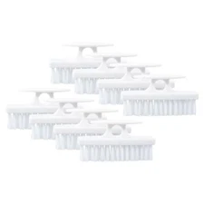 Superio Nail Brush for Cleaning Fingernails, Nail Scrubber Brush (8, White)