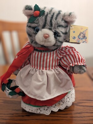 NEW 1988 Kitty Cucumber Cat Doll Plush Picnic Cute Vintage 13''