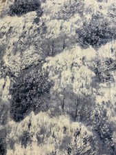Beautiful Snow Covered Winter trees cotton Fabric per yd Quilt / Sew