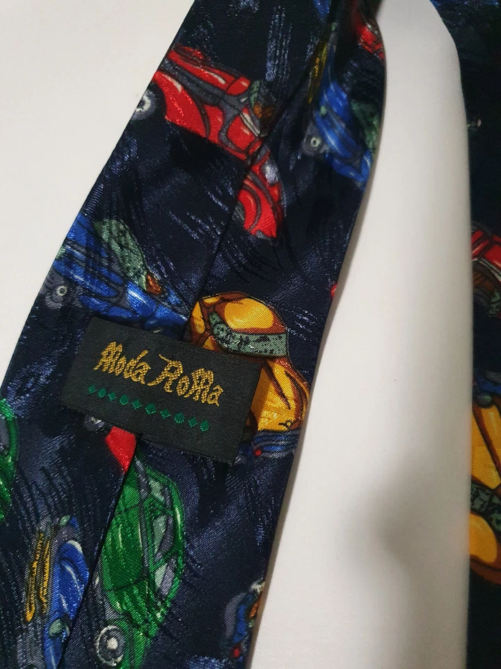 MODA ROMA TIE WITH CARS BLUE TIE - image 2 of 2