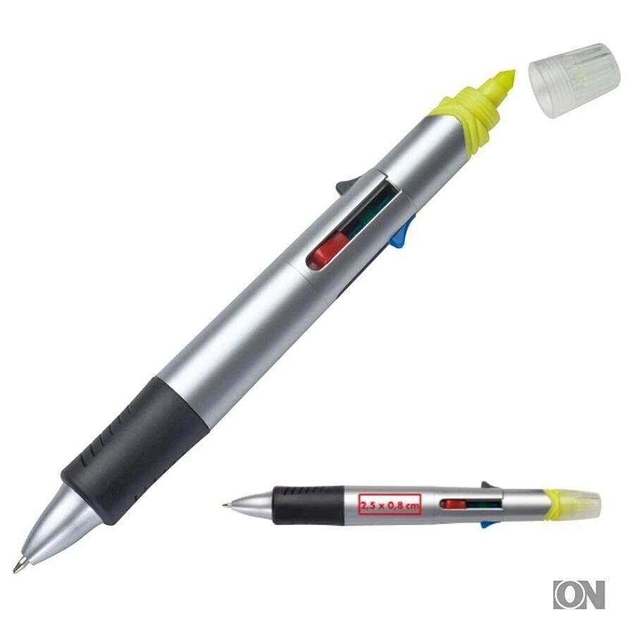 5in1 Vierfarb-Kugelschreiber mit integriertem Textmarker Mehrfarbkugelschreiber