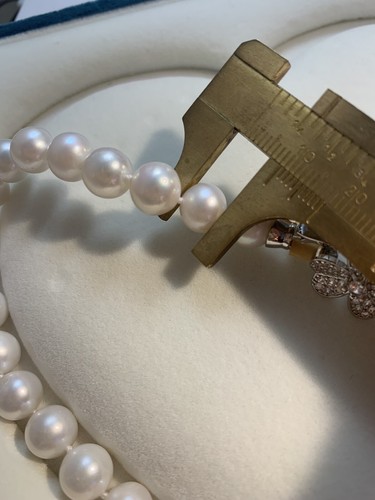 High Grade /no seed /Natural Freshwater Pearl Necklace/8-9mm/soft-glow - Picture 11 of 12