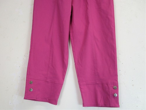 Cotton Mix Ladies Cropped Trousers Pockets 9 Colours Sizes:12 14 16 18 20 22 24 - Picture 47 of 72