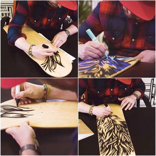 1/5X Wood Skate Decks Board DIY Concave Blank Maple Skateboards 8 Layers 20*80cm - Picture 5 of 13