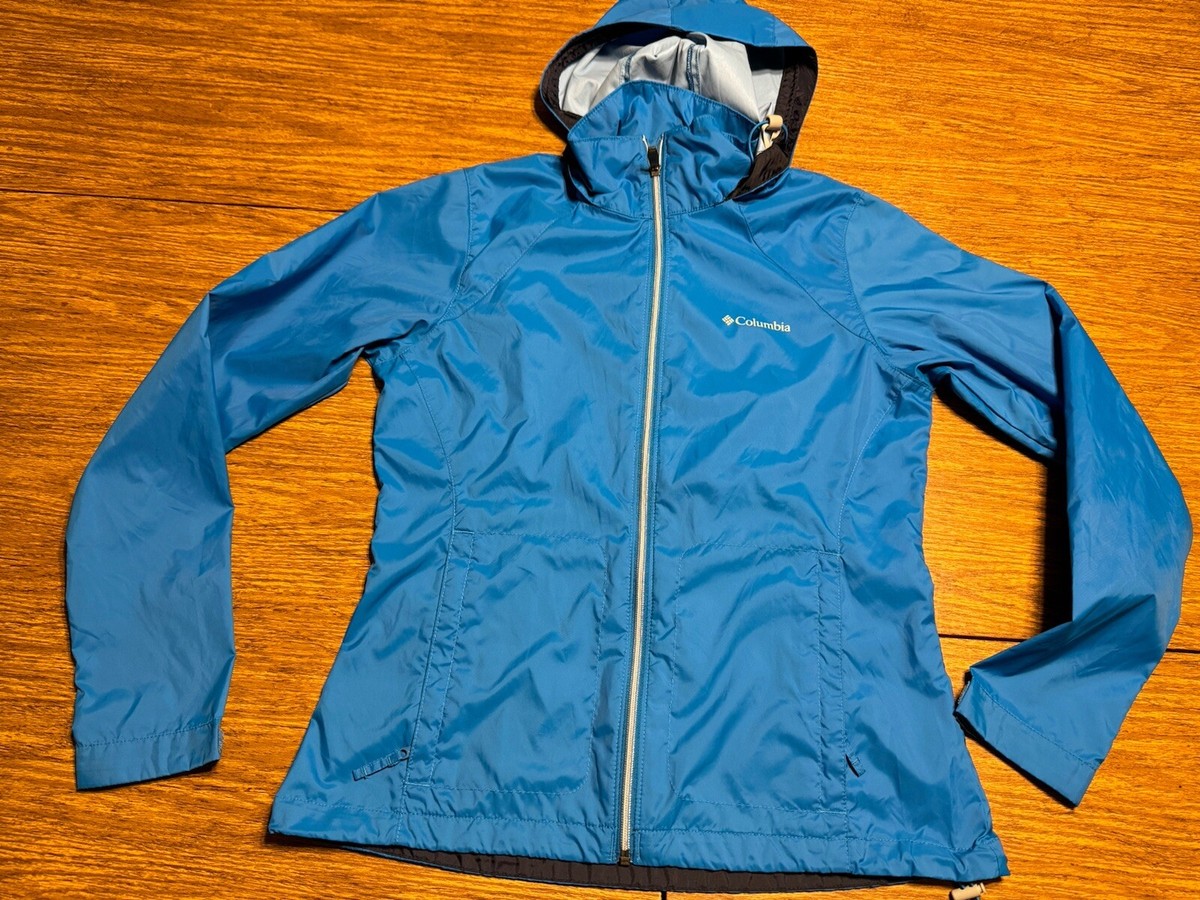 COLUMBIA ROYAL BLUE WINDBREAKER MISSES SIZE S PERFECT RAIN