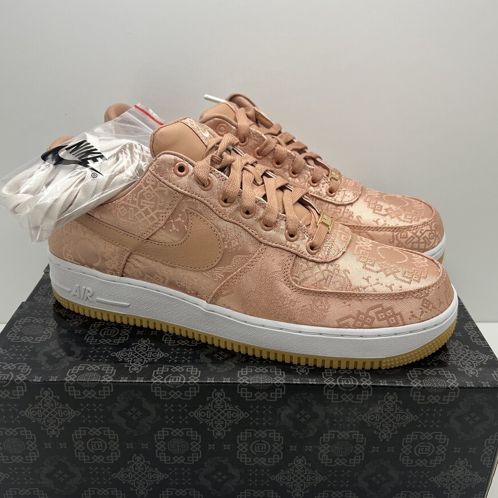 Nike X Clot Air Force 1 Low Rose Gold Silk Mens SIZE 11 Shoes Authentic DS HTF