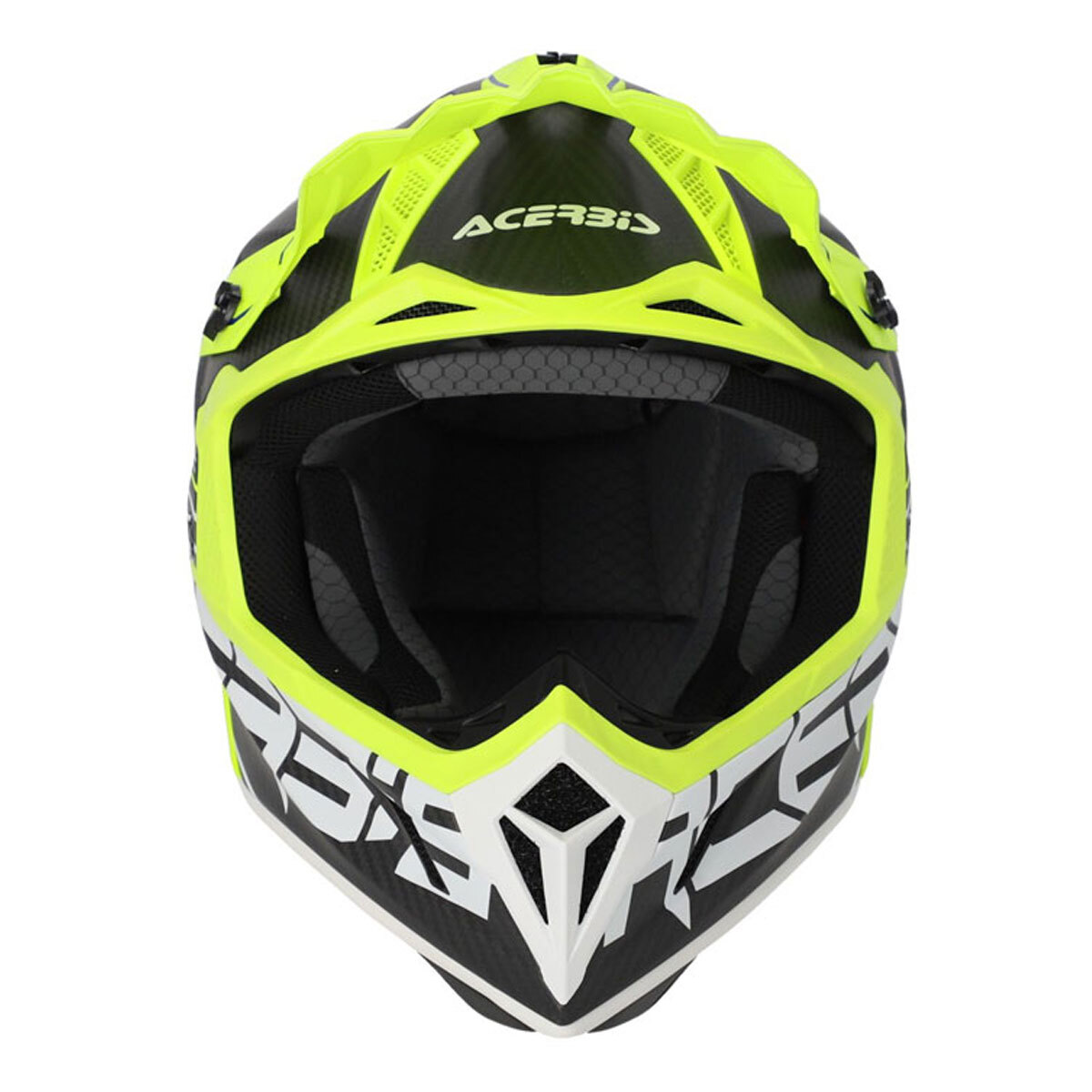 Motocross Helmet ACERBIS Steel Carbon 22.06 Black White