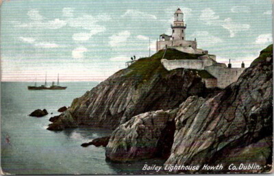 Bailey Lighthouse Howth Co, Dublin Vintage Postcard Wpc7