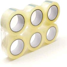 6 Rolls. Per Pack Clear Packing Tape Sealing Tape 2 mil 2" x 55 Yard 165FT X 6pc