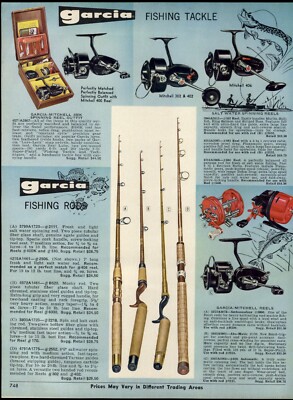 1968 PAPER AD 2 Sided COLOR Garcia Mitchell Fishing Reel Rod Tackle 5000 1968 PAPER AD 2 Sided COLOR Garcia Mitchell Fishing Reel Rod Tackle 5000