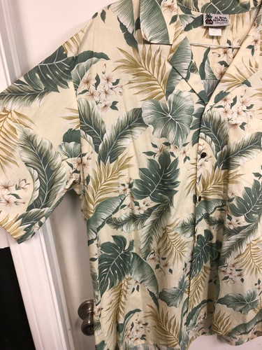 Vintage Aloha Republic Flowers And Palms Hawaiian Shirt Size XL Made In Hawaii - Picture 5 of 8