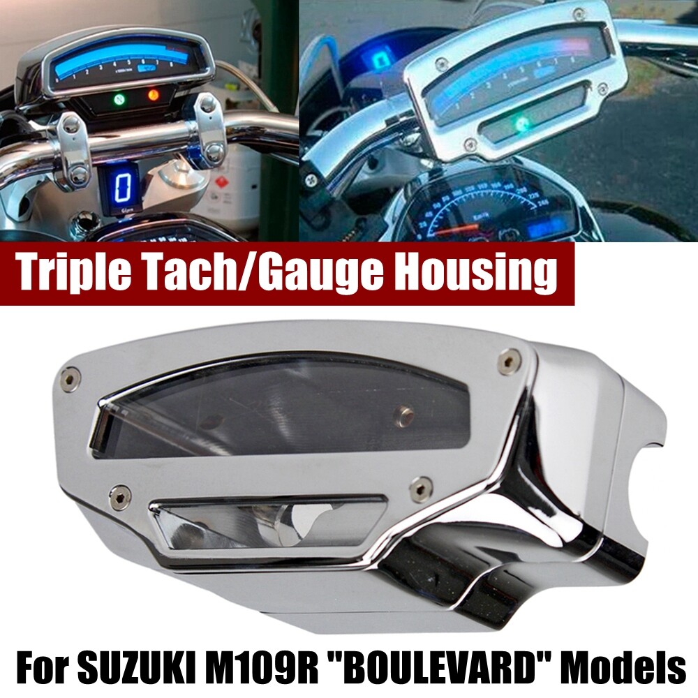 Too 　ドラム缶ディスプレイ Motorcycle Tach Gauge Housing Tacho Chrome For Suzuki Boulevard