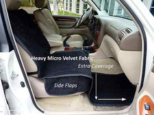 Soft Cozy Micro Velvet Car Single Seat Cover 21"W x 72"L, Black