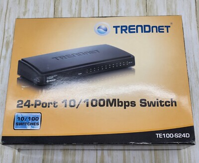TRENDnet 24-Port Unmanaged 10/100 Mbps Ethernet Desktop Plastic Housing Switch,