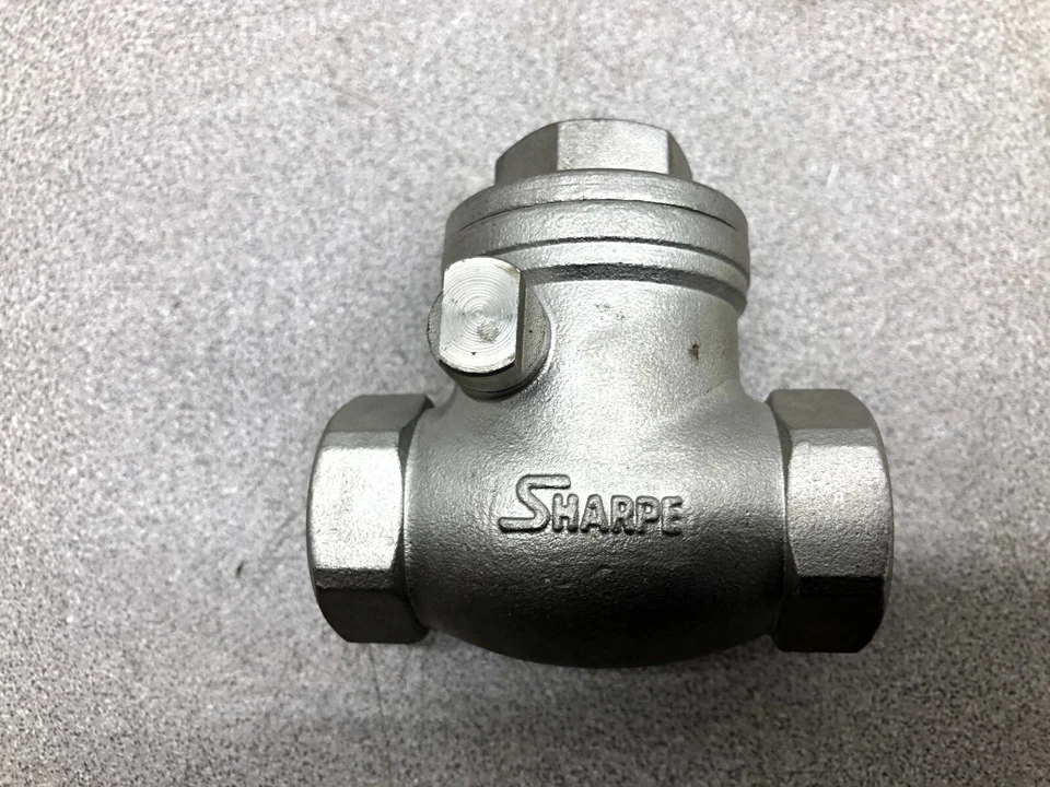 NEW NO BOX SHARPE CF8M BODY 3/8 SS SWING CHECK VALVE 20276 - Image 2 of 3