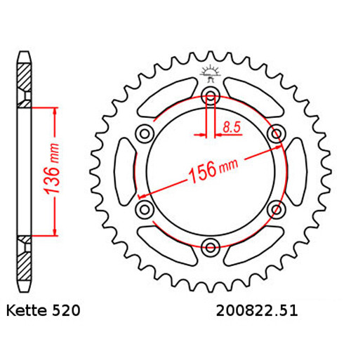 Chain Set Husqvarna Te 511 11-12 Chain RK GB 520 Xso 108 Open Gold 15/51 - Picture 3 of 4
