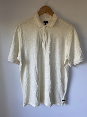 Good Man Brand Match Point Soft Slub Jersey Polo Shirt Natural Size M