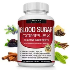 Herbal Blood Sugar Formula.All Natural Supplement, 60 Vegetarian Capsules