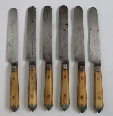 Set of 6 Knives Lamson & Goodnow MFG Co Patented Mar 6, 1860 Civil War Era