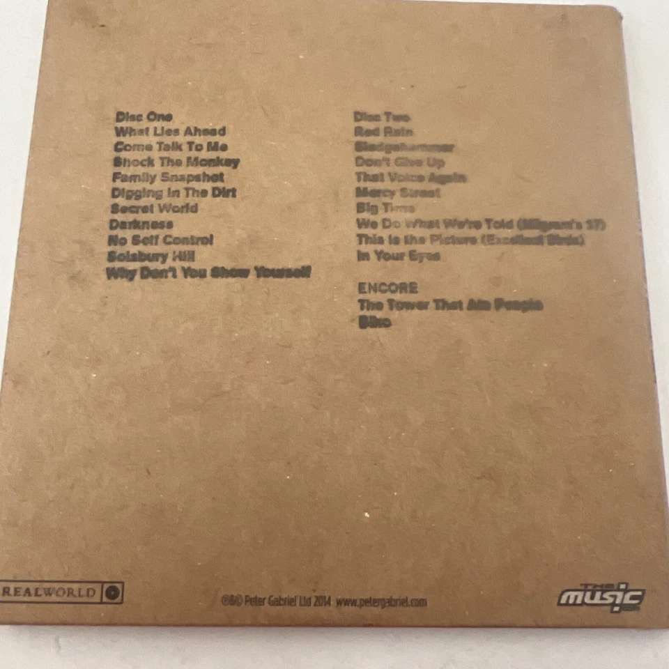 Peter Gabriel Back To Front 08/12/14 Live, Rare OOP Foto 2 de 2