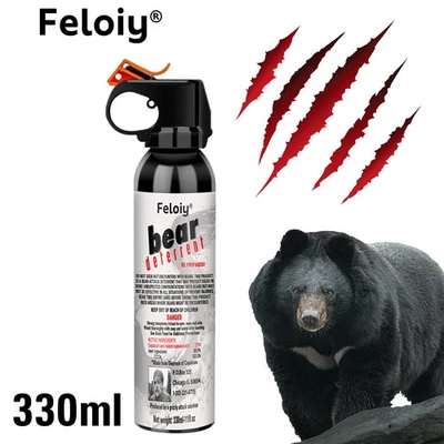 Feloiy Bear Spray Repellent Bear Deterrent 11oz NEW w/ Spray bag