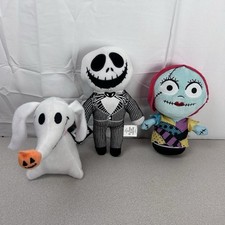 Nightmare Before Christmas Disney Jack Sally  Zero Mini Plush Set