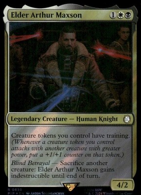 Elder Arthur Maxson - SURGE FOIL - Universes Beyond: Fallout PIP - 630 - MTG