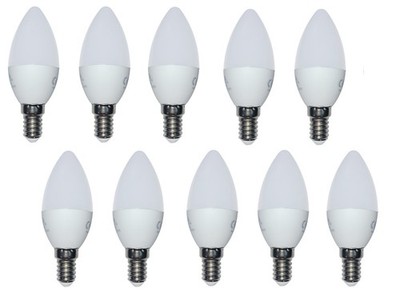 10 x LED Glühlampe Glühbirne Kerze E14 3W Ersatz für 25W 250lm 6500K 230V