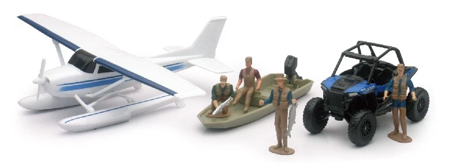 NEWRAY, Hydravion Cessa avec quad Polorais et personnage , échelle 1/18, NEW0... - Photo 1/1